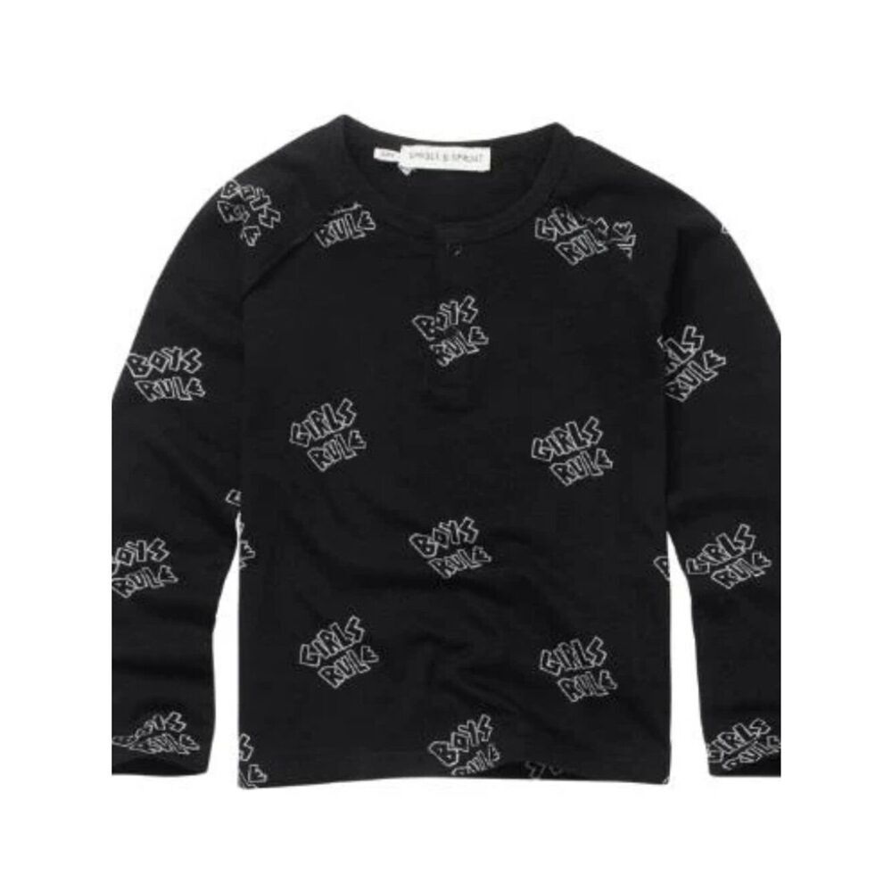 NWT! Sproet & Sprout Boys Girls Rules Print Black Sweatshirt Size 12M